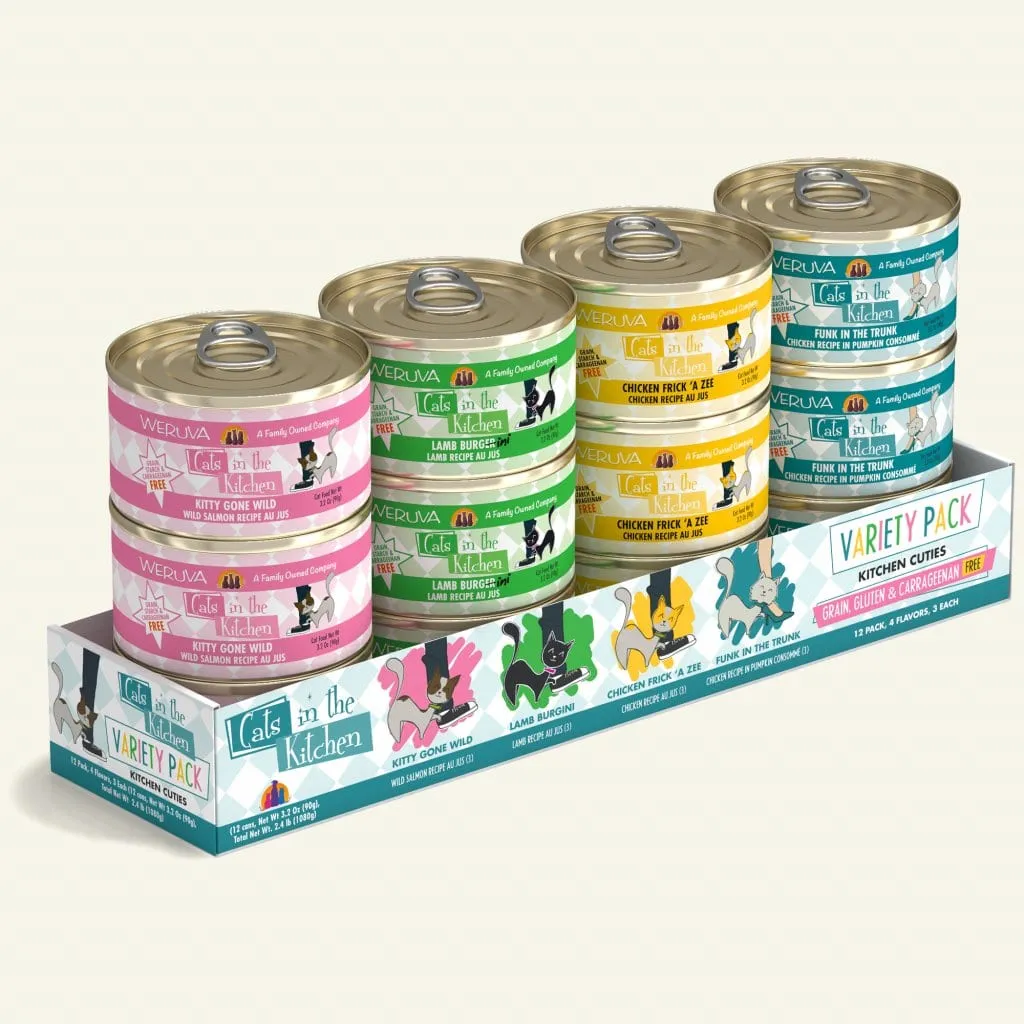 Cats in the Kitchen Wet Cat Food Originals Variety Pack Kitchen Cuties 3.2oz Cans 12pk