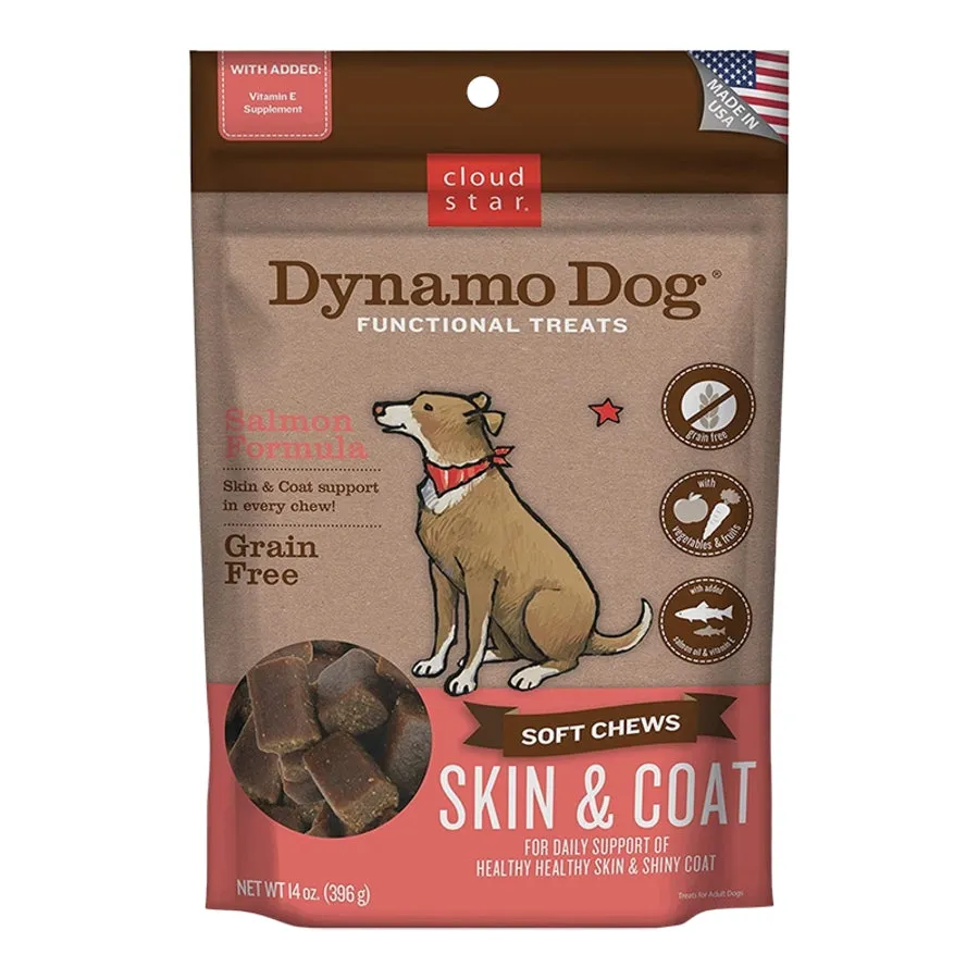Cloud Star Dog Treats Dynamo Skin and Coat Salmon 14oz Bag