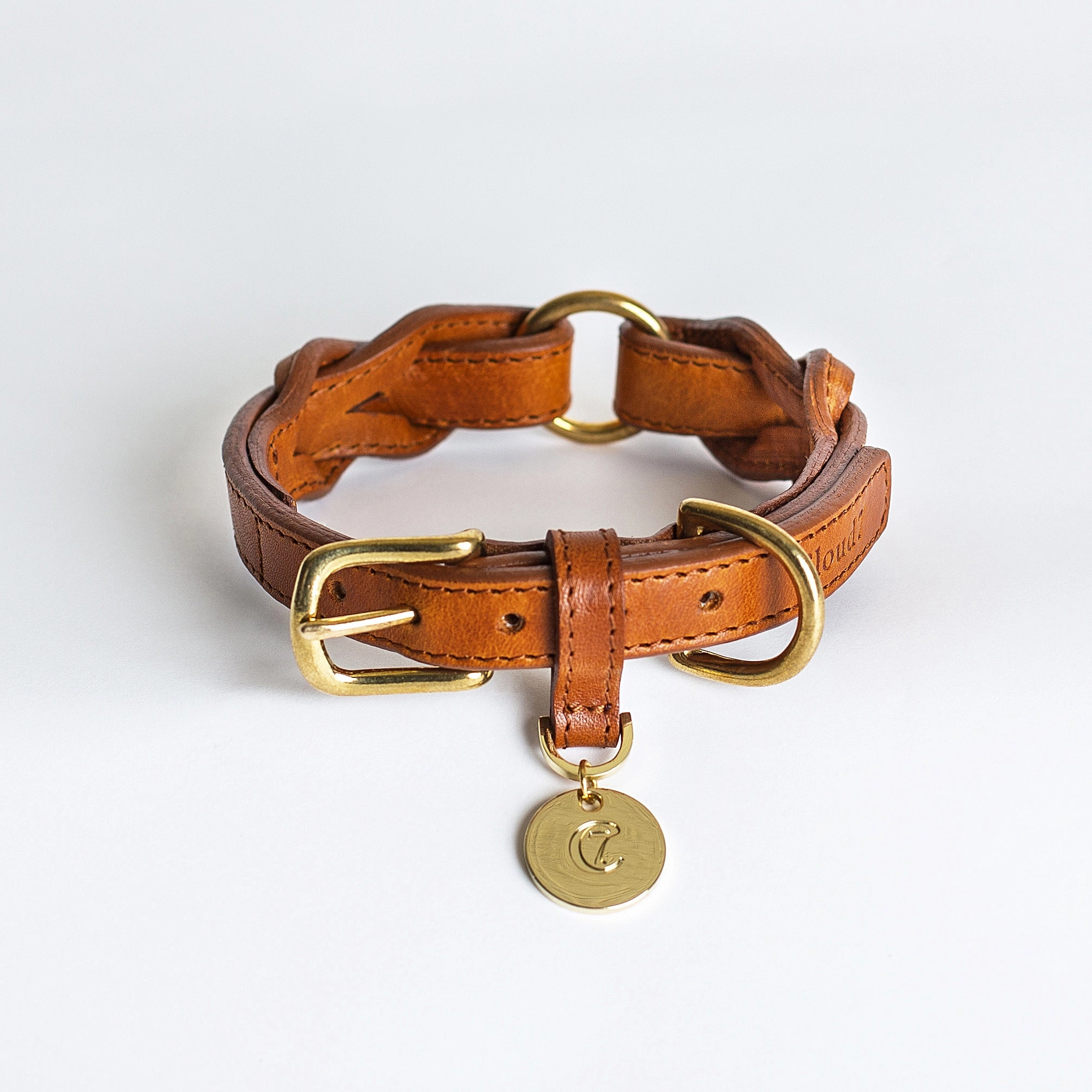 Cloud7: Hyde Park Dog Collar in Cognac