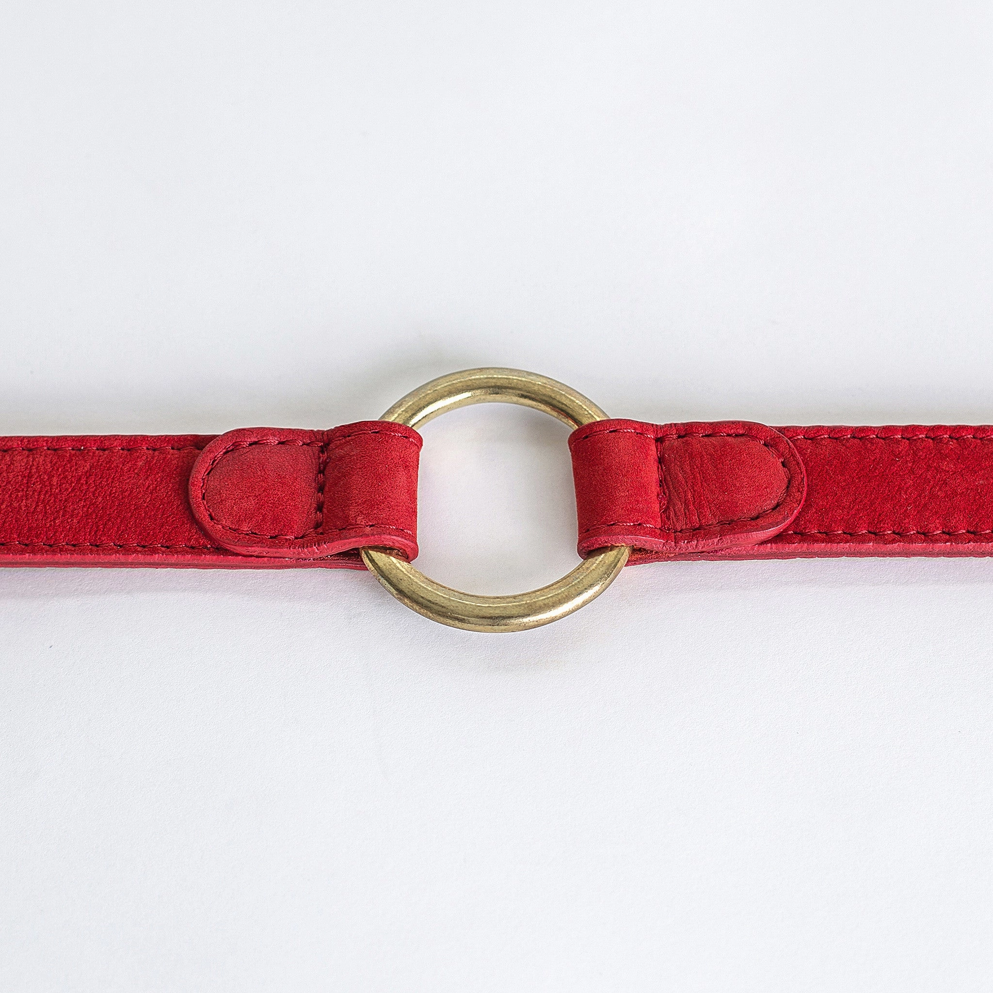 Cloud7: Tiergarten Nubuck Dog Collar in Cherry Red