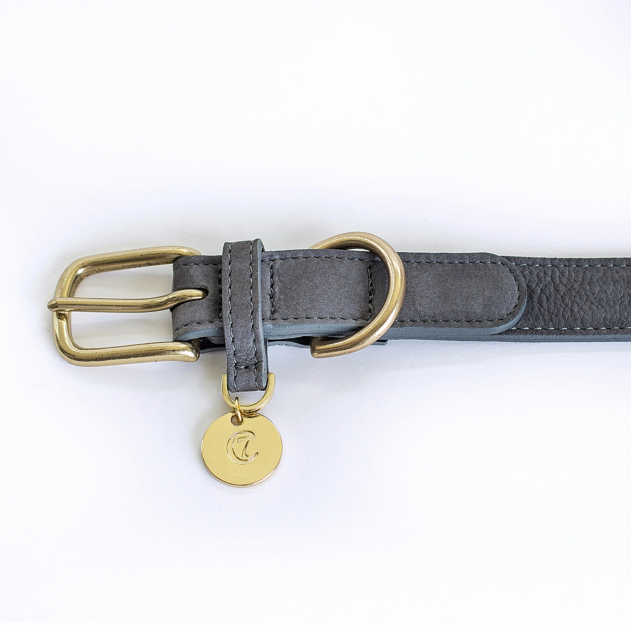 Cloud7: Tiergarten Nubuck Dog Collar in Taupe