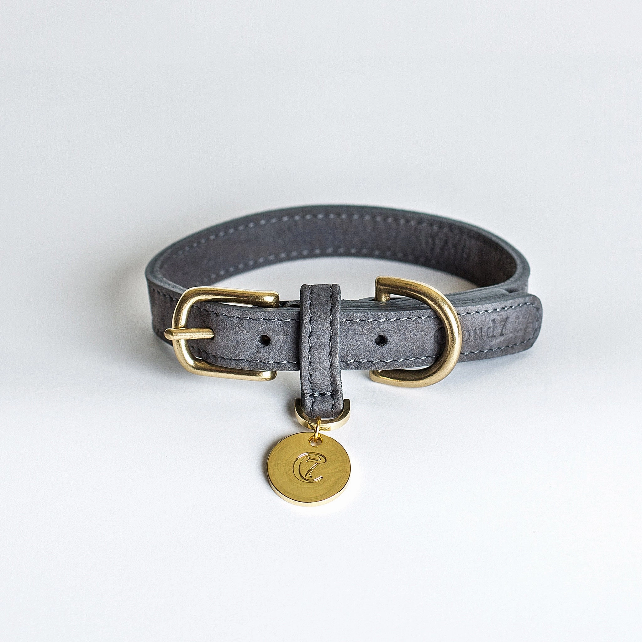 Cloud7: Tiergarten Nubuck Dog Collar in Taupe