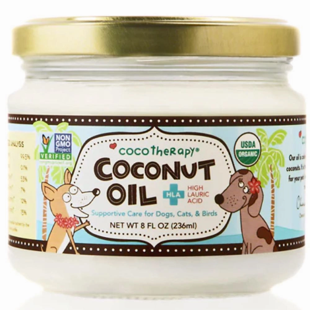 CocoTherapy Organic Virgin Coconut Oil For Cats, Dogs & Birds (Jar)