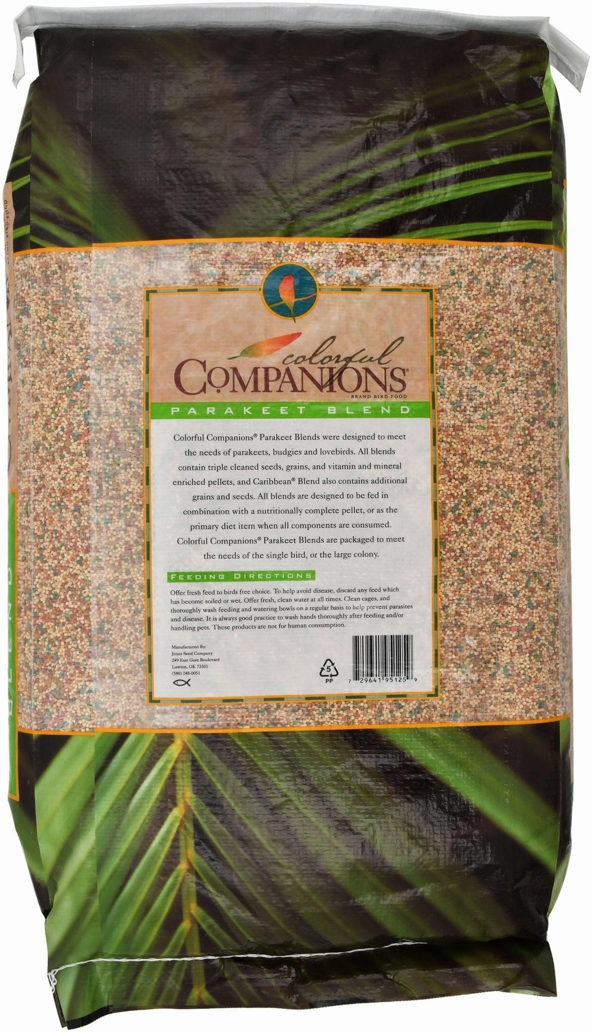 Colorful Companions Parakeet Feed, 25 lb