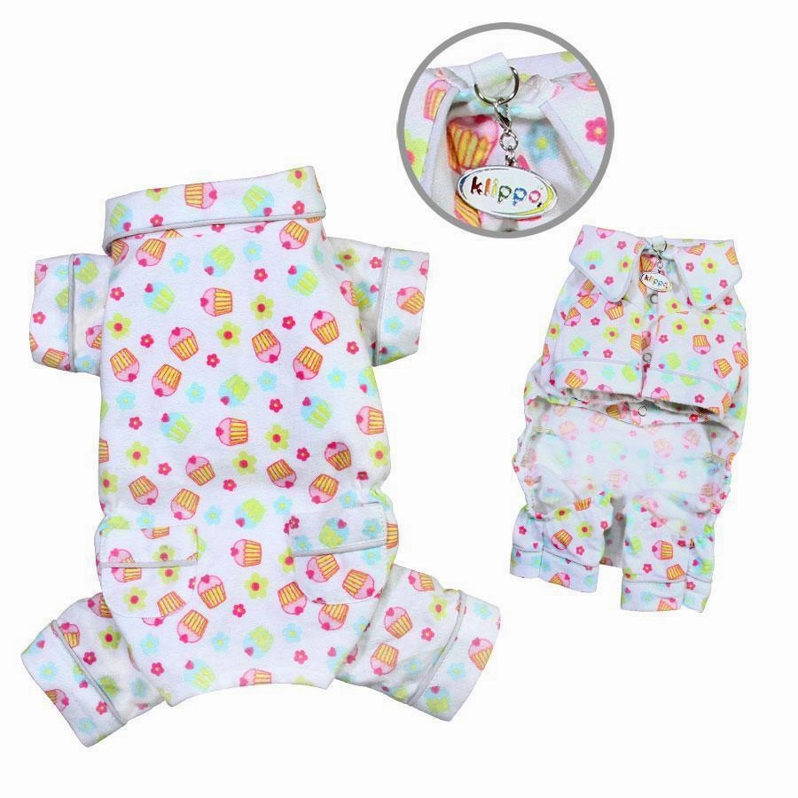 Cupcake Fanatics Flannel Dog Pajamas