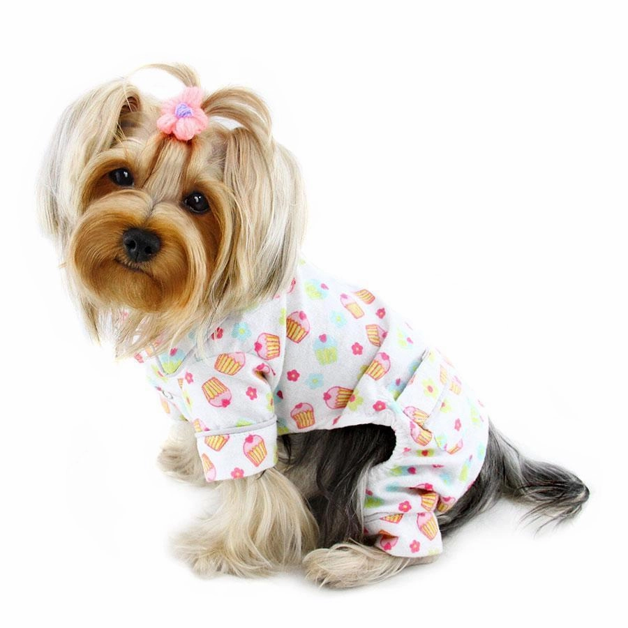 Cupcake Fanatics Flannel Dog Pajamas