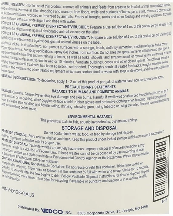 D-128 Disinfectant, gallon