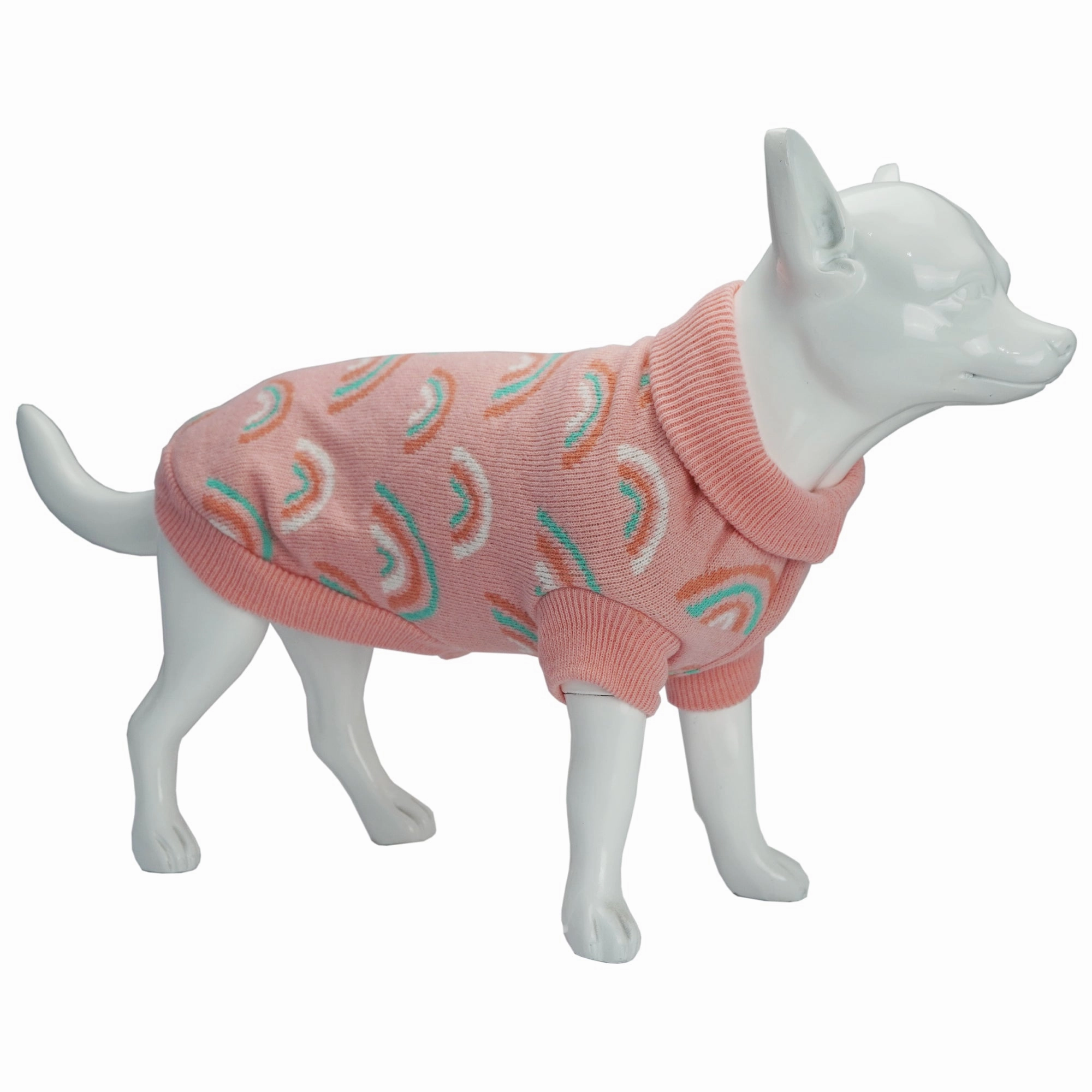 Dan & Sam - Dog Jumper (Pink Rainbows) - 30cm