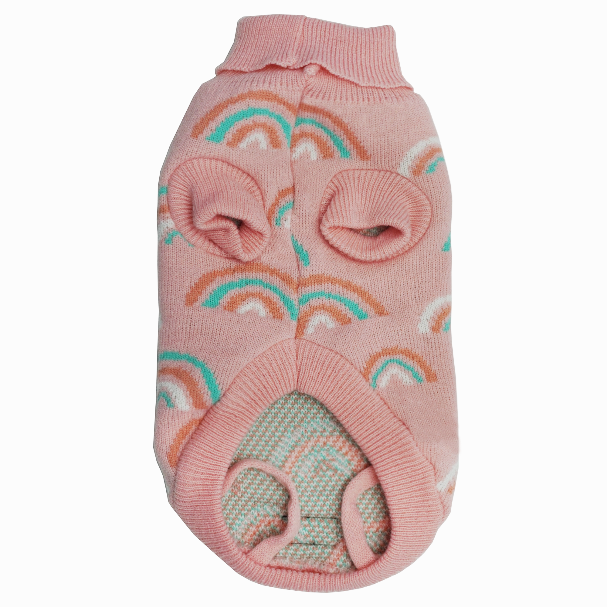 Dan & Sam - Dog Jumper (Pink Rainbows) - 45cm