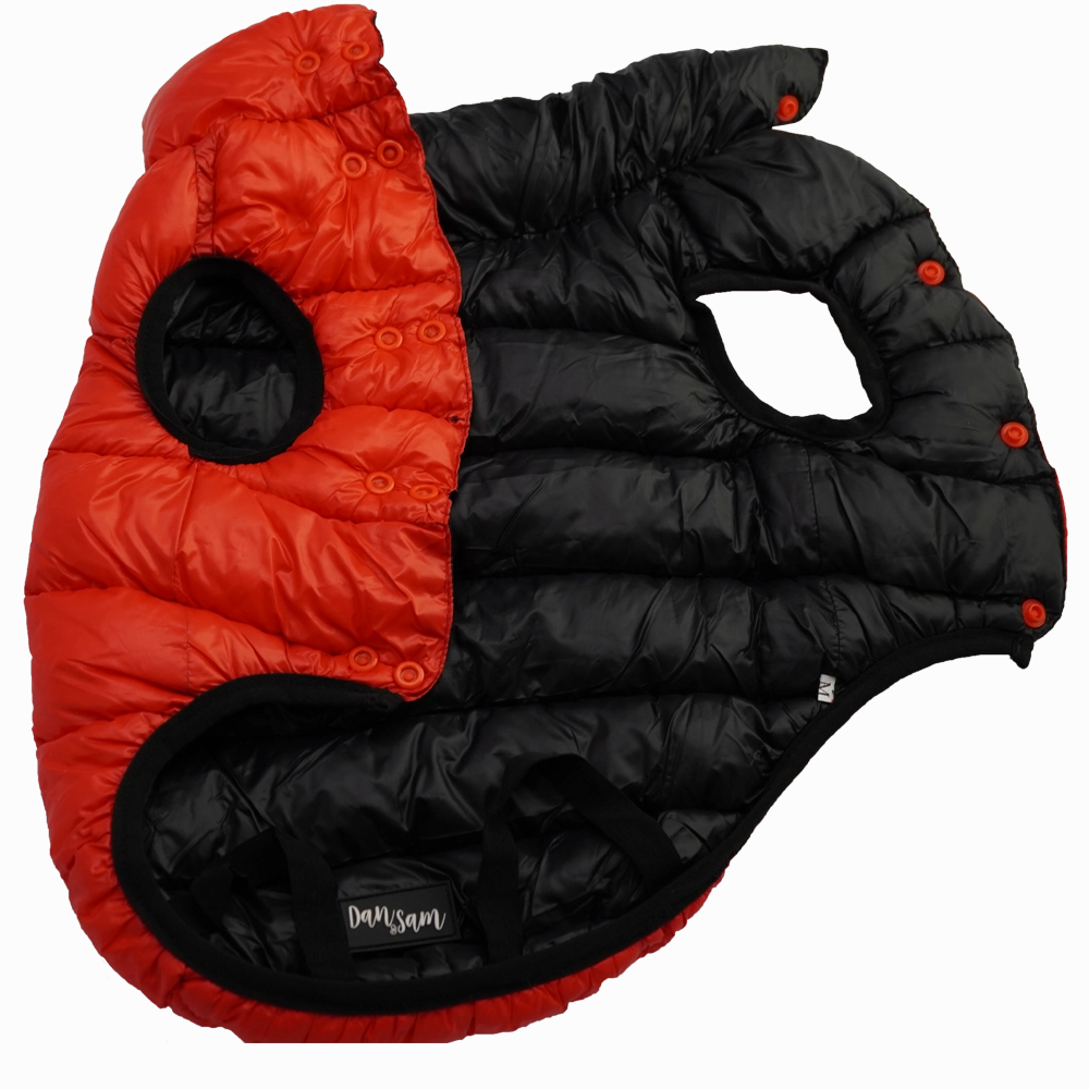 Dan & Sam - Reversible Puffer Jacket (Red/Black)