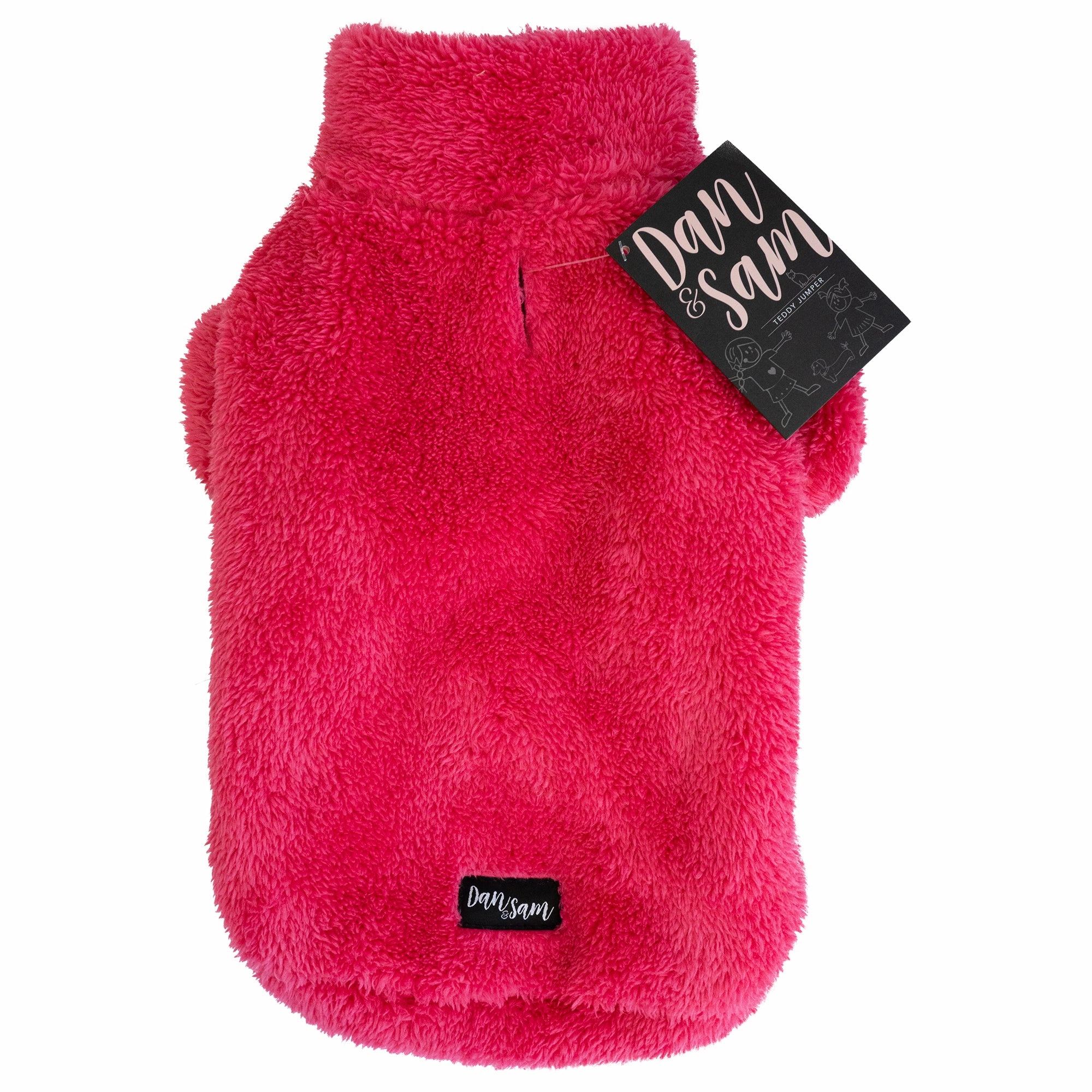 Dan & Sam - Teddy Jumper (Raspberry Sorbet) - 30cm