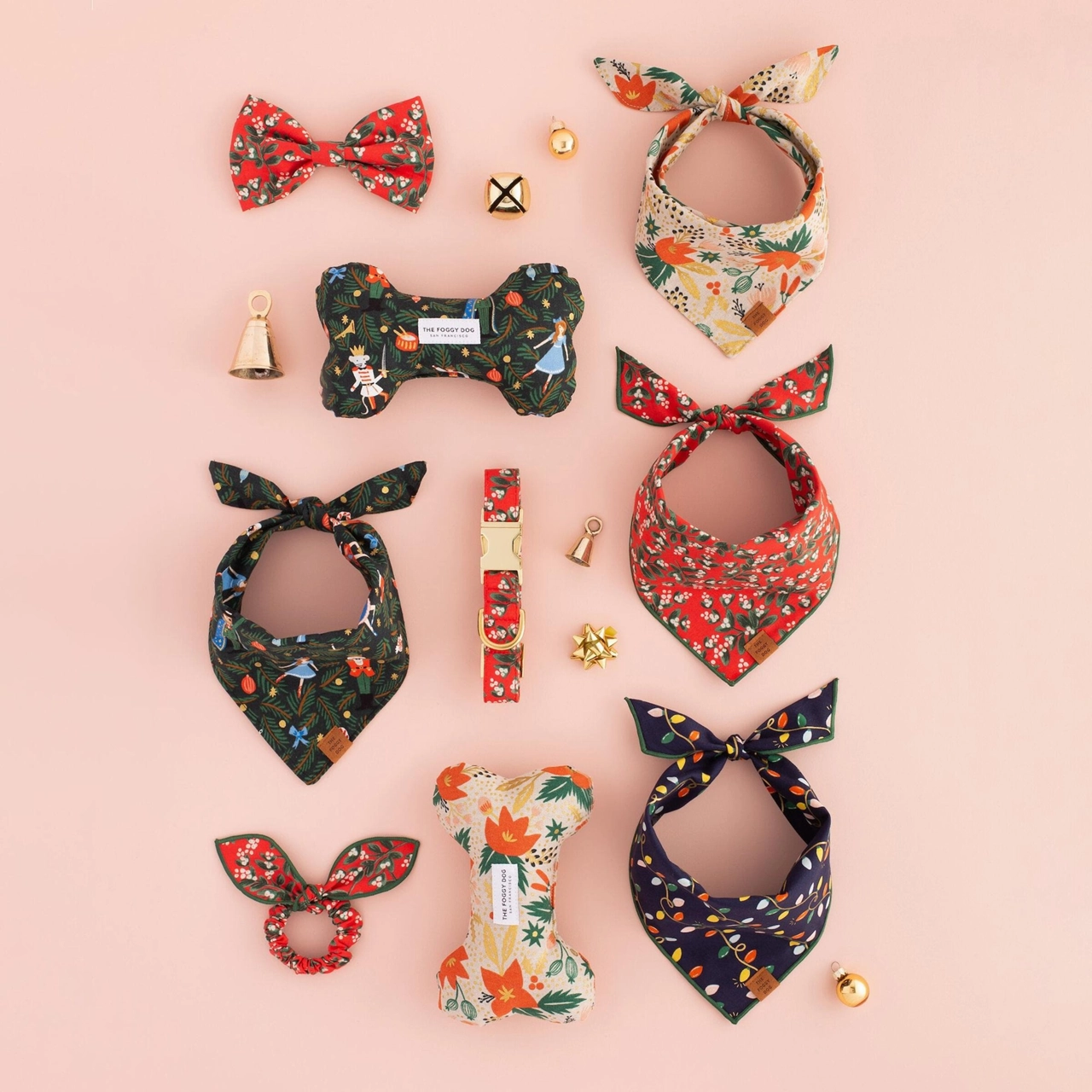 Dog and Cat Bandana: Rifle Paper Co. x TFD Mistletoe