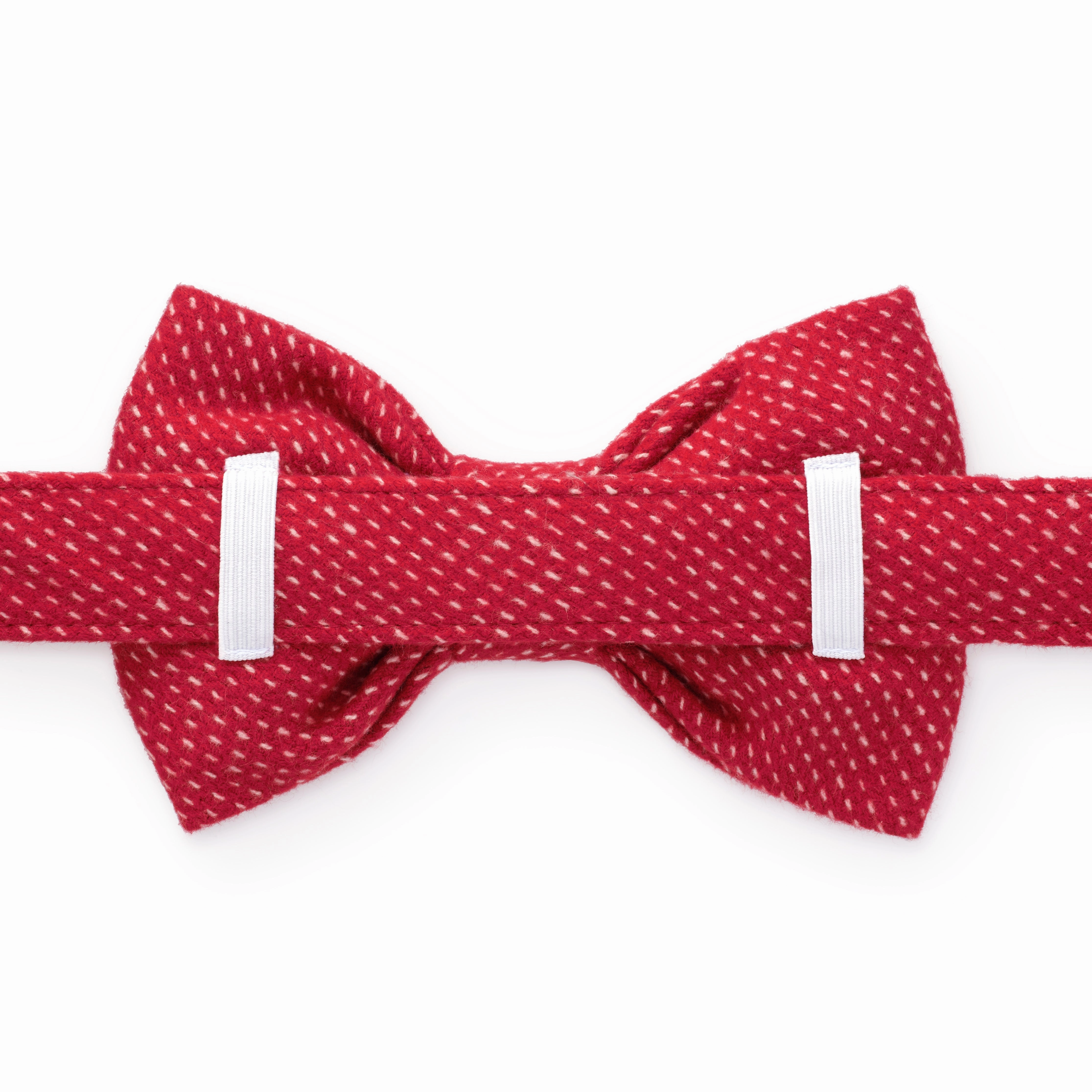 Dog and Cat Bowtie: Berry Stitch Flannel