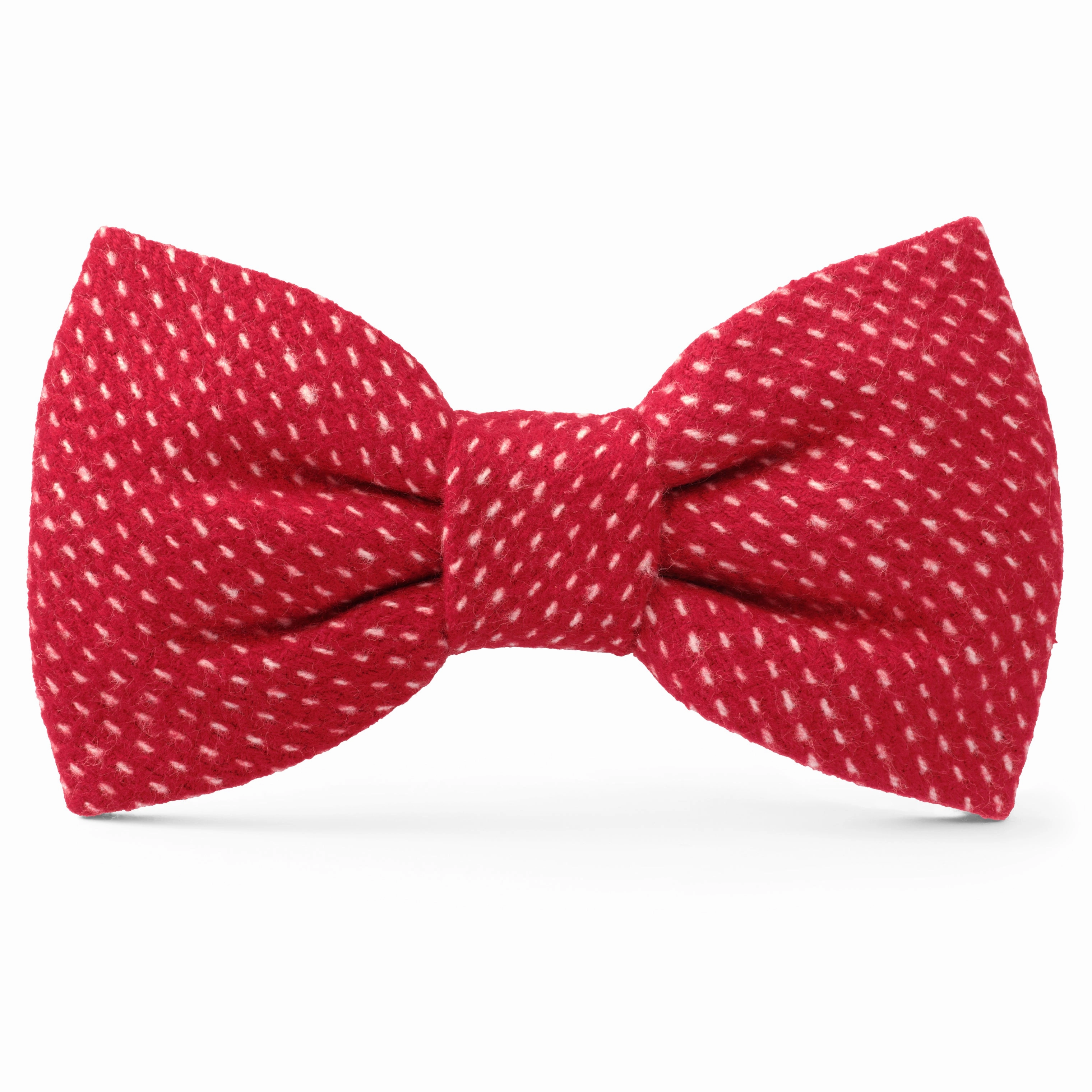 Dog and Cat Bowtie: Berry Stitch Flannel