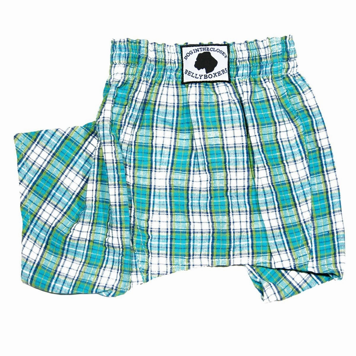 Dog Belly Band Boxers Blue Seersucker