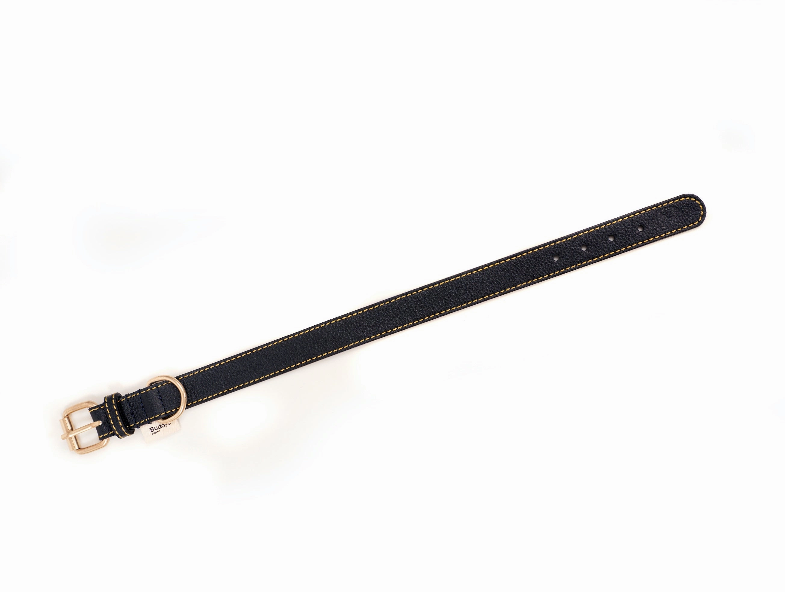 Dog Leather Collar: Sir Chuck Azul