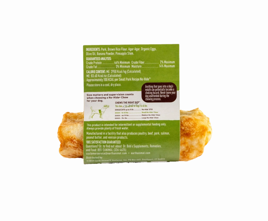Earth Animal No-Hide Chews Individuals - Pork 4"