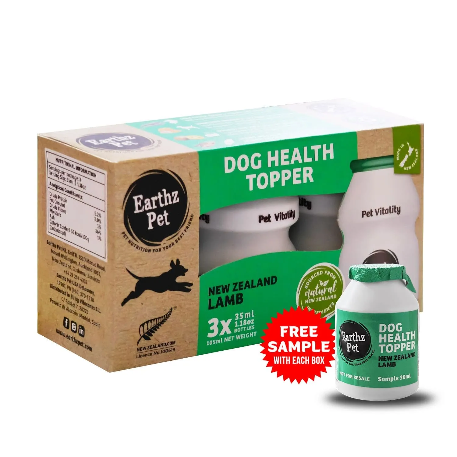 Earthz Pet New Zealand Lamb Health Topper for Dogs