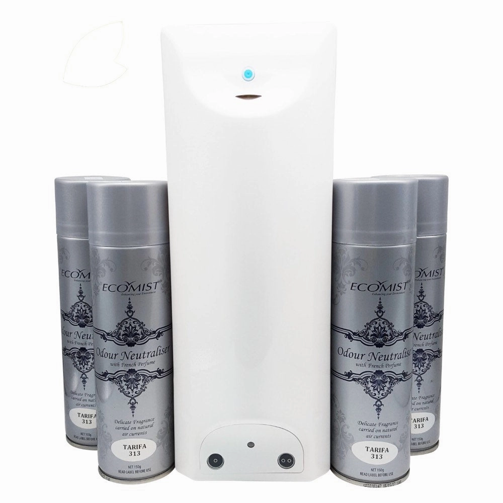 EcoMist Automated Odour Neutraliser Fragrance Dispenser (With 4 Refills)