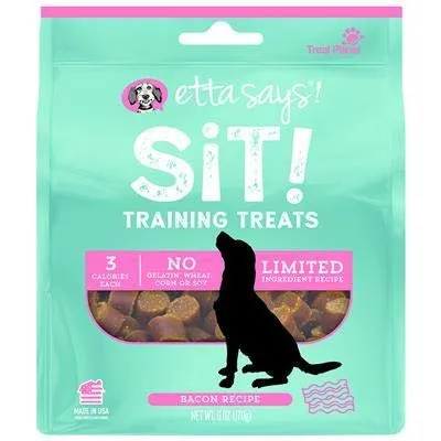 Etta Says! Sit! Training Treats Pork & Bacon 6oz bag