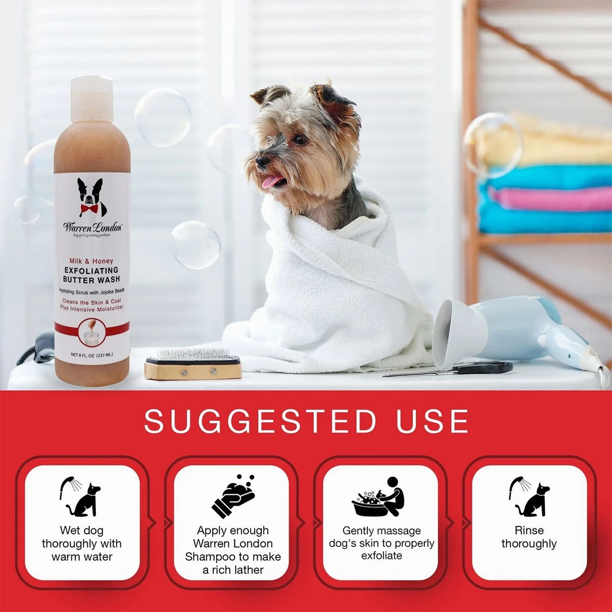 Exfoliating Butter Dog Wash Milk And Honey