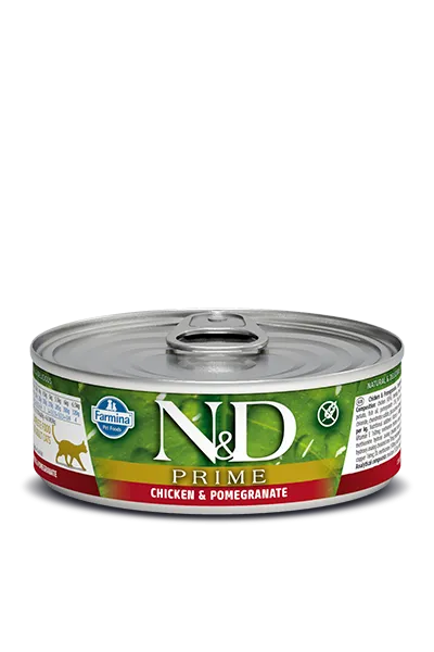 Farmina Prime Wet Cat Food N&D Chicken & Pomegranate 2.5oz Can Single
