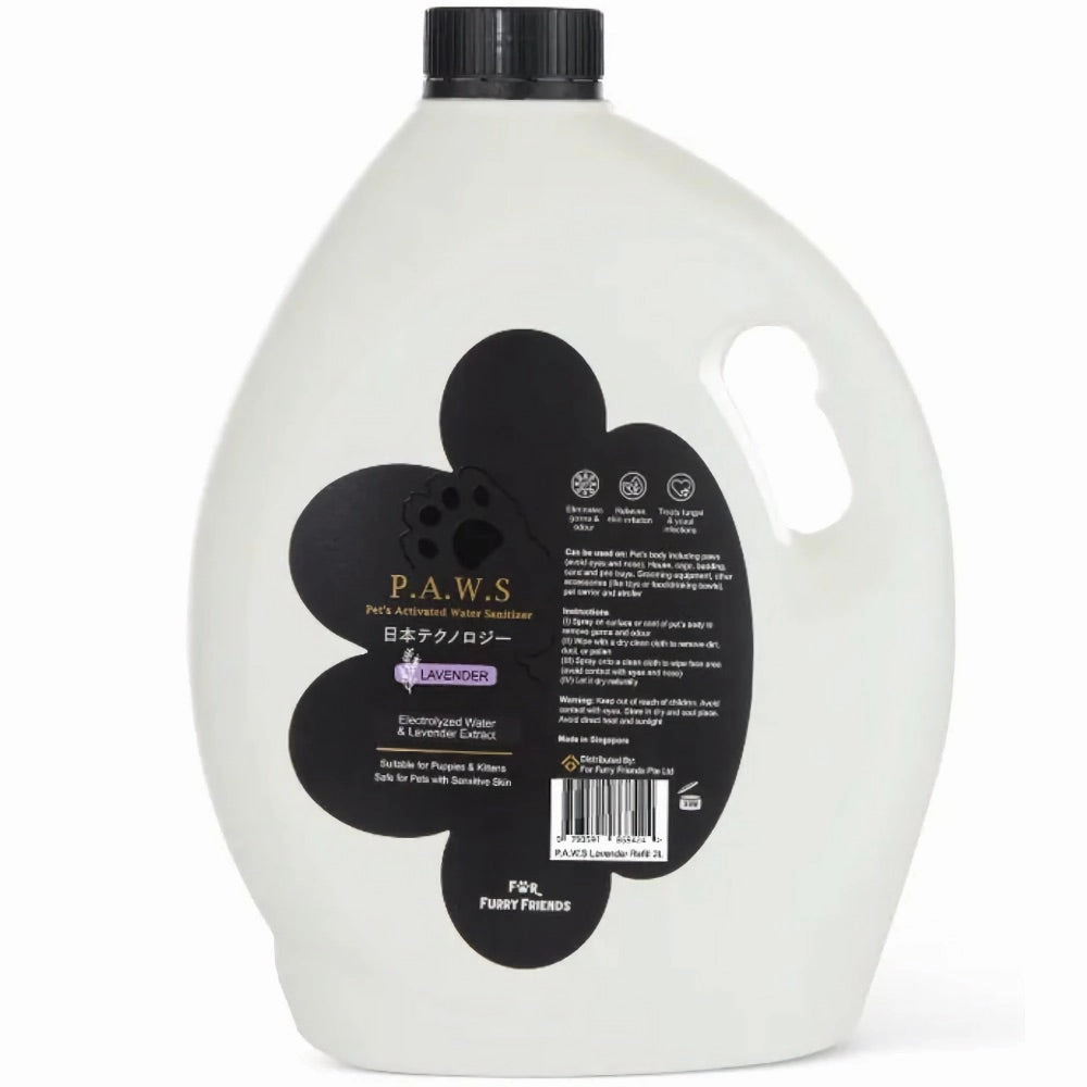 For Furry Friends P.A.W.S Pet's Activated Water Lavender Sanitizer For Cats & Dogs