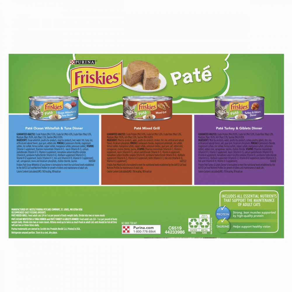 Friskies Classic Pate Variety Pack Canned Cat Food