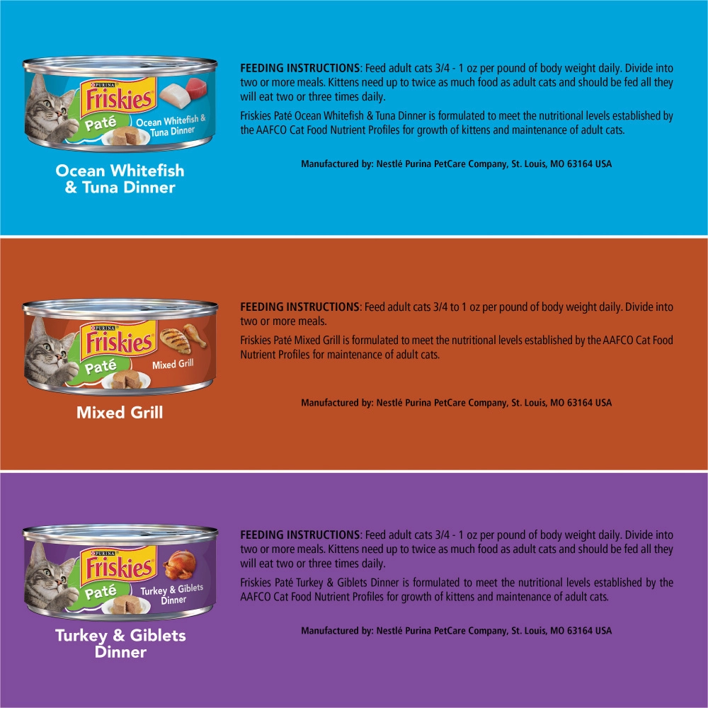 Friskies Classic Pate Variety Pack Canned Cat Food