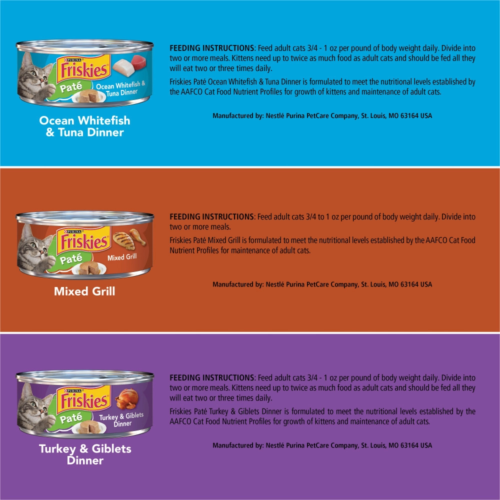 Friskies Classic Pate Variety Pack Canned Cat Food