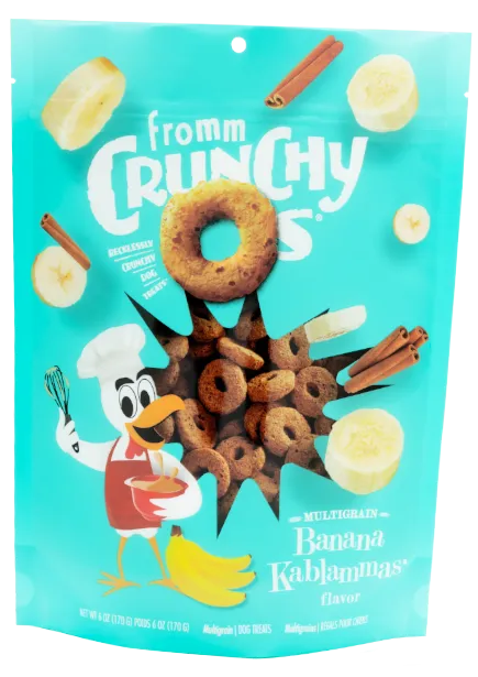 Fromm Dog Biscuits Crunchy O's Banana Kablammas 6oz Bag