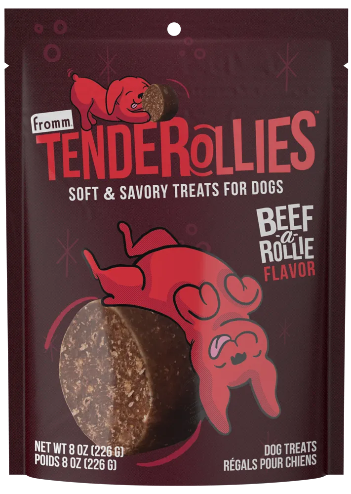 Fromm Dog Treats Tenderollies Beef-a-Rollie Flavor 8oz Bag