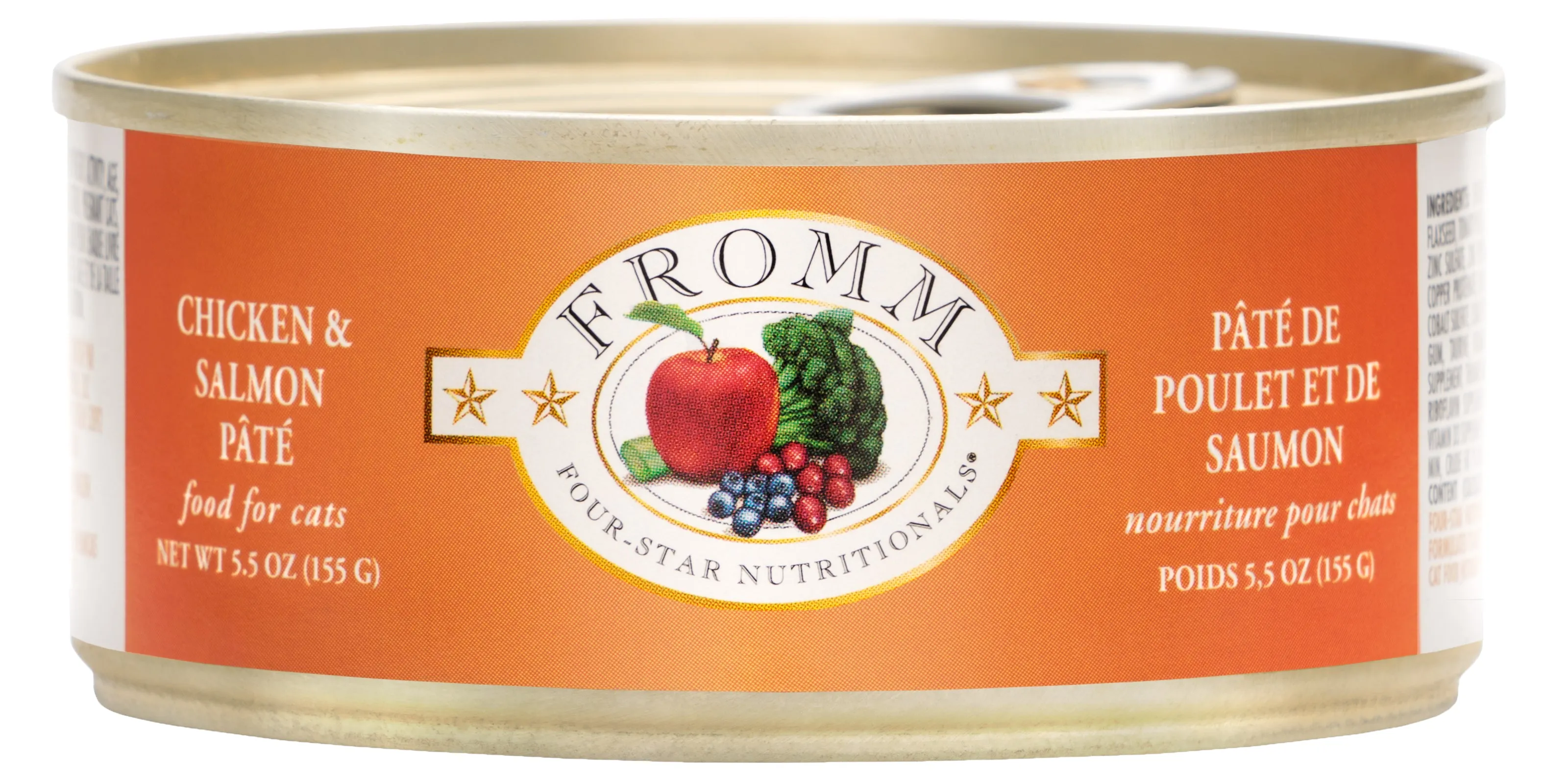 Fromm Wet Cat Food Four-Star Pt Chicken & Salmon 5.5oz Can Single