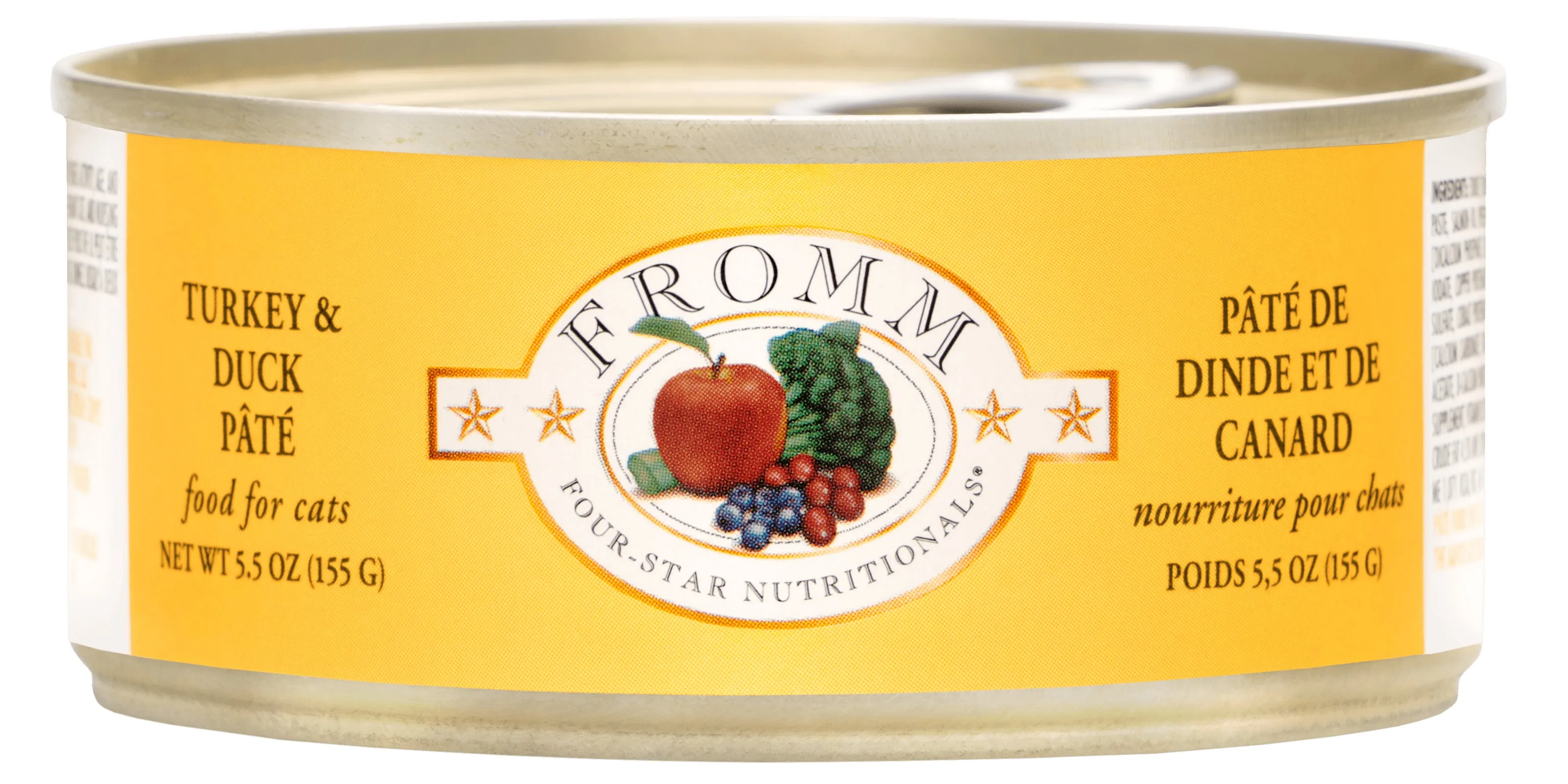 Fromm Wet Cat Food Four-Star Pt Turkey & Duck 5.5oz Can Single