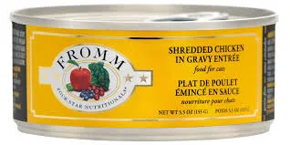 Fromm Wet Cat Food Four-Star Shredded Chicken 5.5oz Can Single