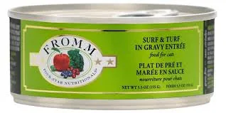 Fromm Wet Cat Food Four-Star Shredded Surf & Turf 5.5oz Can Single