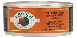 Fromm Wet Cat Food Four-Star Shredded Turkey 5.5oz Can Single