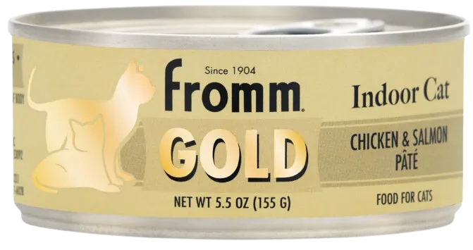 Fromm Wet Cat Food Gold Indoor Chicken & Salmon Pate 5.5oz Can Single