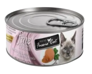 Fussie Cat Wet Cat Food Fine Dining Mousse- Mackerel W/ Pumpkin 2.4oz Can Single