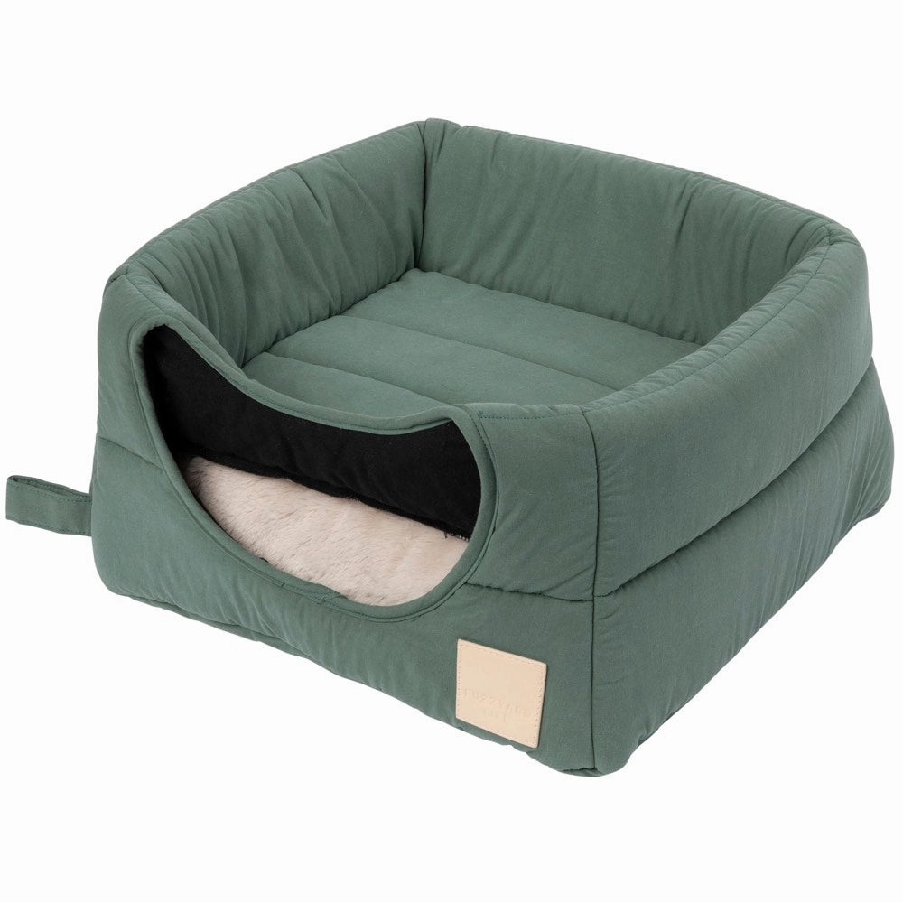 Fuzzyard Life Cubby Bed For Cats & Dogs (Myrtle Green)