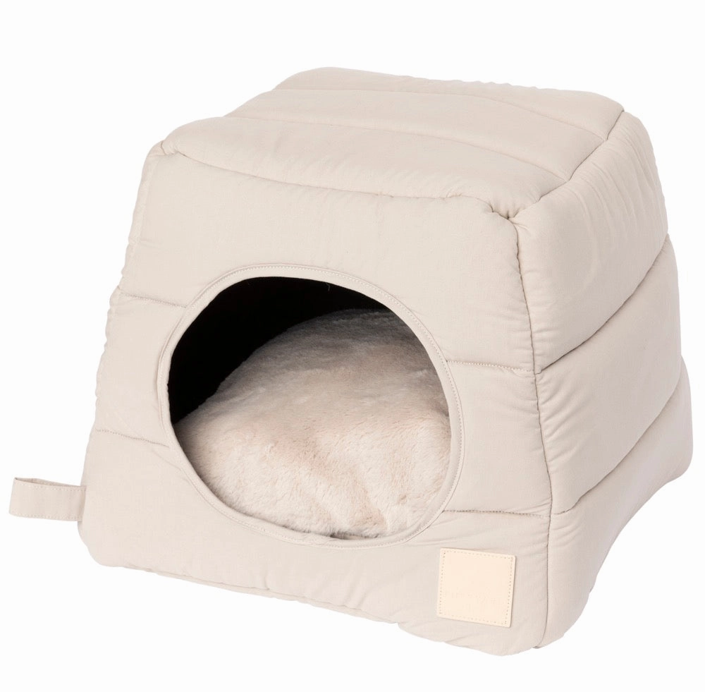 Fuzzyard Life Cubby Bed For Cats & Dogs (Sandstone)