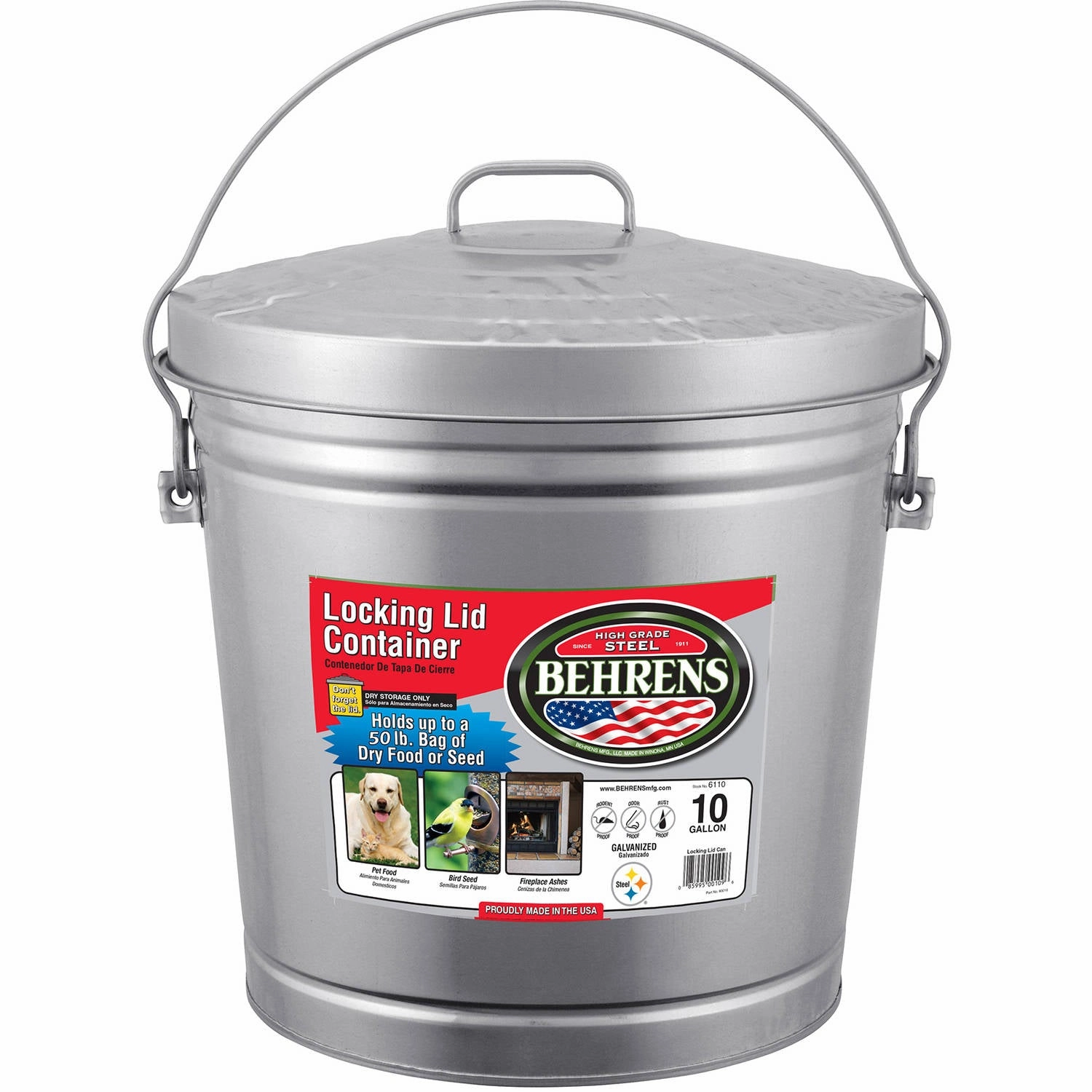 Galvanized Steel Garbage Pail