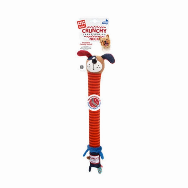 Gigwi Crunchy Neck Plush Friendz Dog with Bone & Squeaker  Small