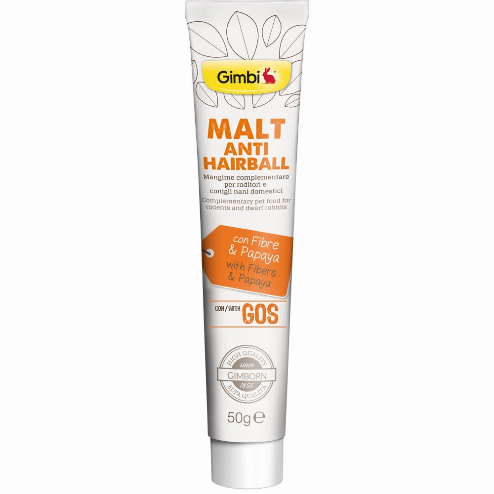 Gimbi Malt Anti-Hairball Supplement Paste For Small Animals 50g