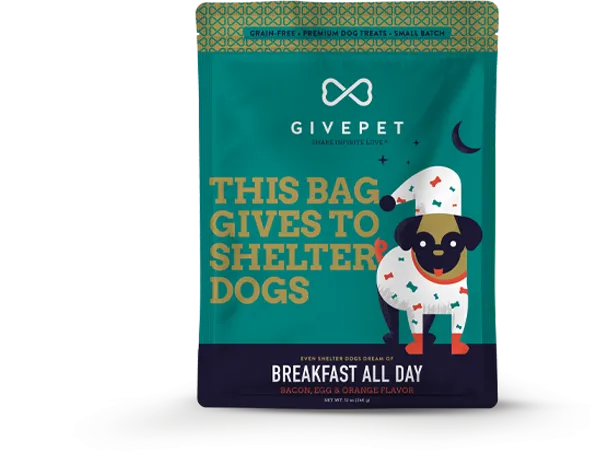 GivePet Biscuit Dog Treats - Grain-Free Breakfast All Day 12oz Bag