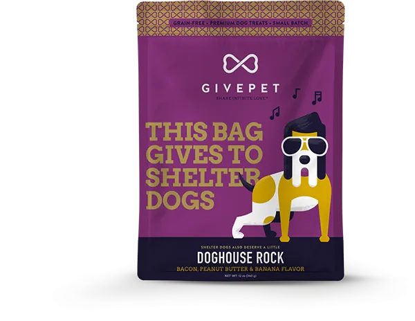 GivePet Biscuit Dog Treats - Grain-Free Doghouse Rock 12oz Bag