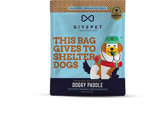 GivePet Soft Dog Treats - Grain-Free Doggy Paddle 6oz Bag