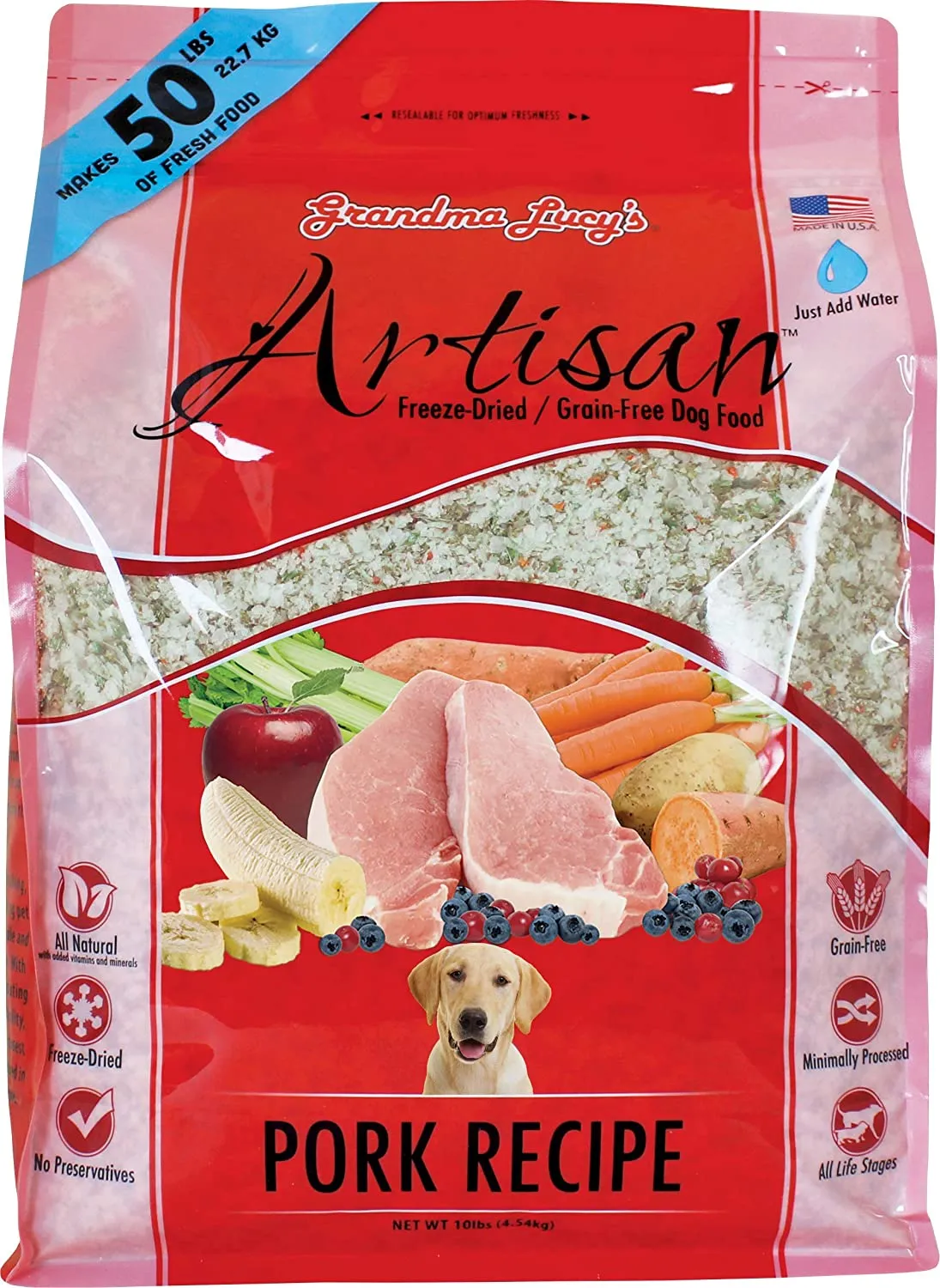 Grandma Lucys Artisan Grain Free Freeze-Dried Pork  10 Lb.