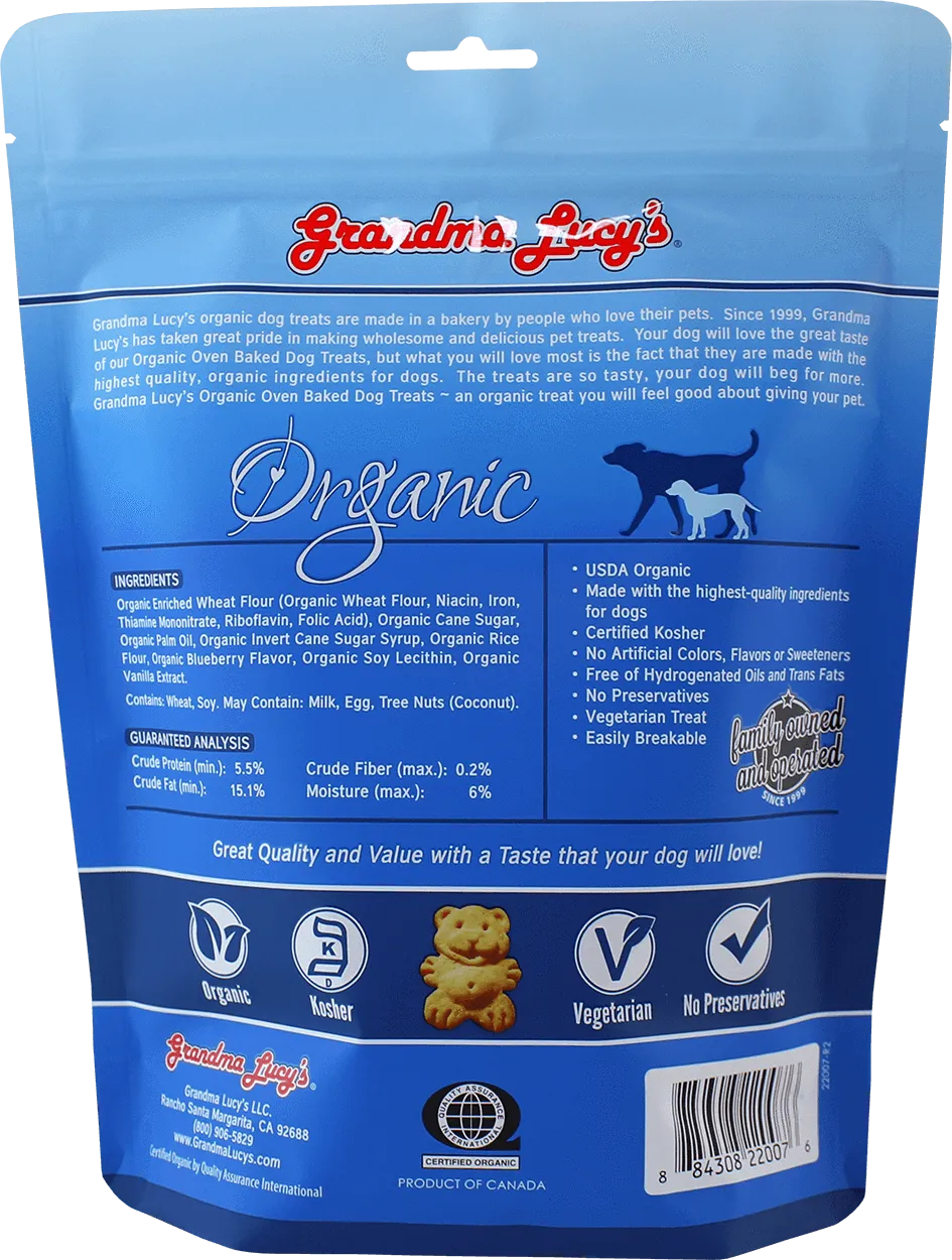 Grandma Lucy's Organic Oven Baked Treats - Blueberry 14oz Bag