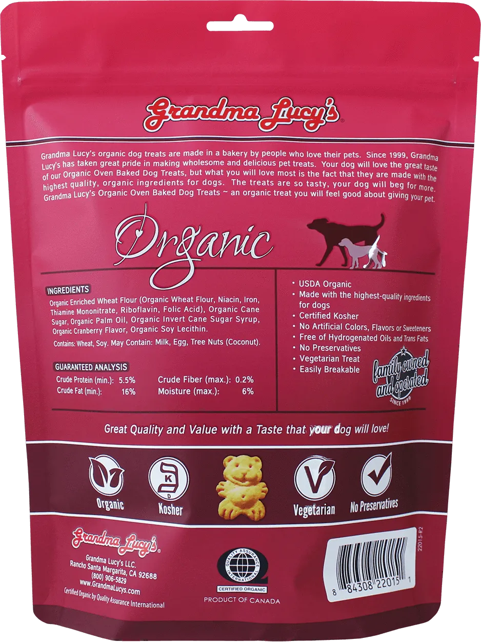 Grandma Lucy's Organic Oven Baked Treats - Cranberry 14oz Bag